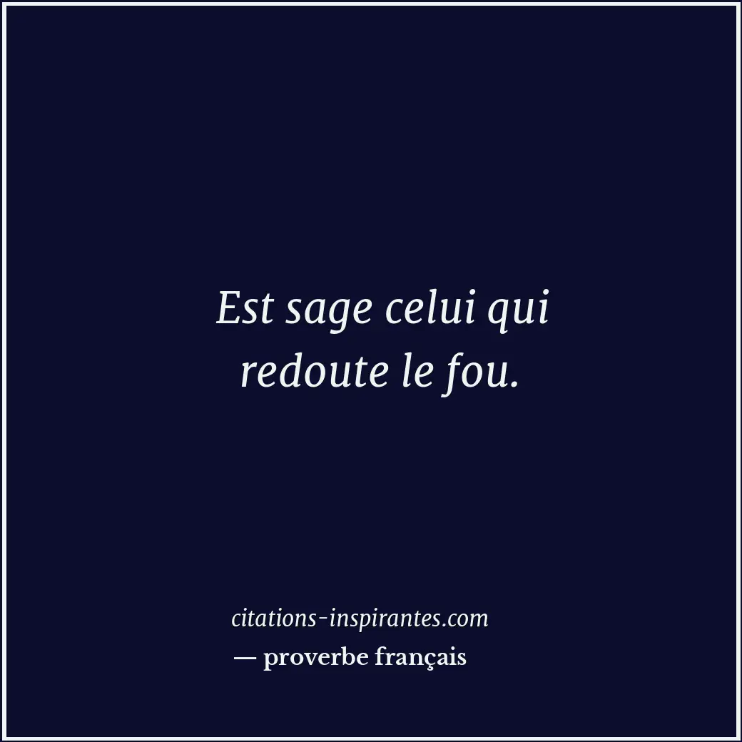 Citation de proverbe français