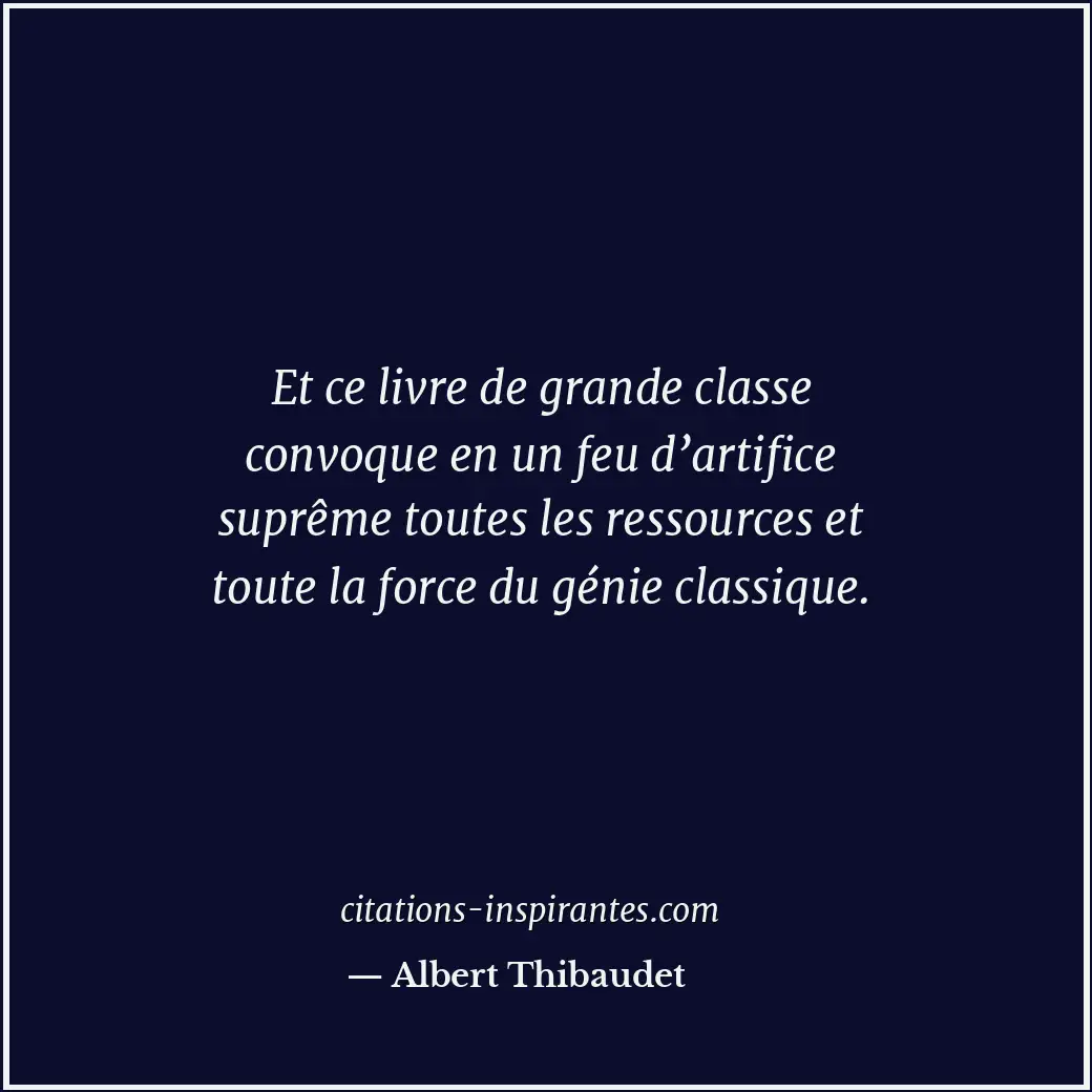 Citation de Albert Thibaudet