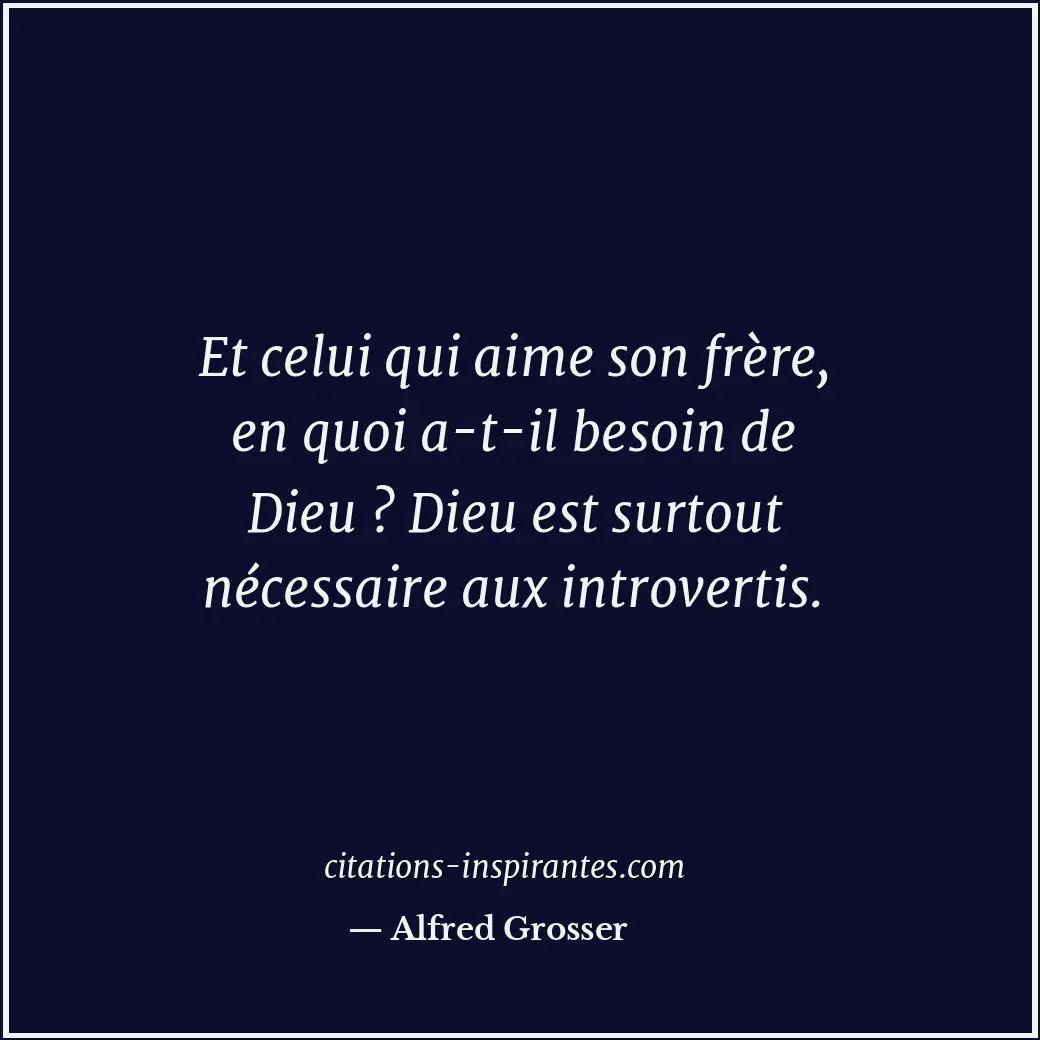 Citation de Alfred Grosser