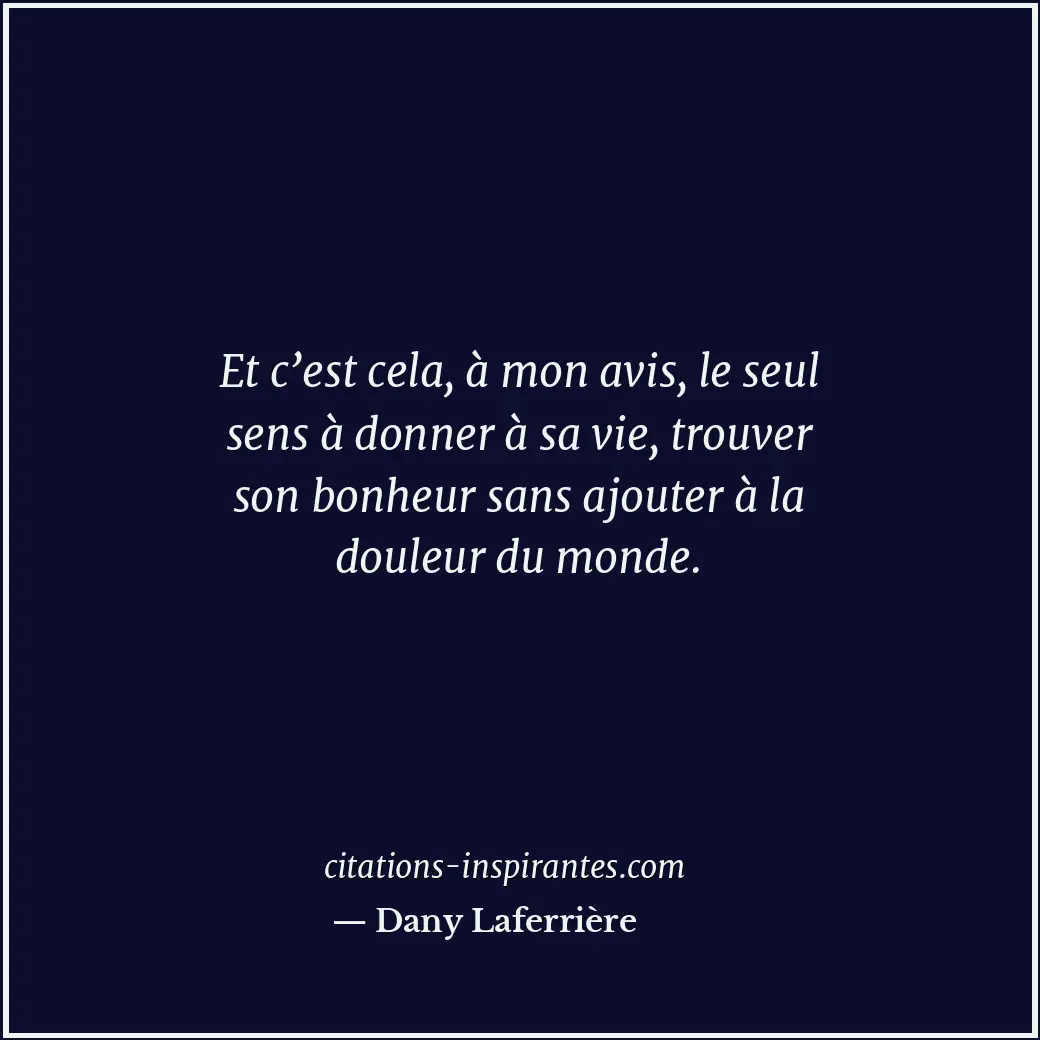 Citation de Dany Laferrière