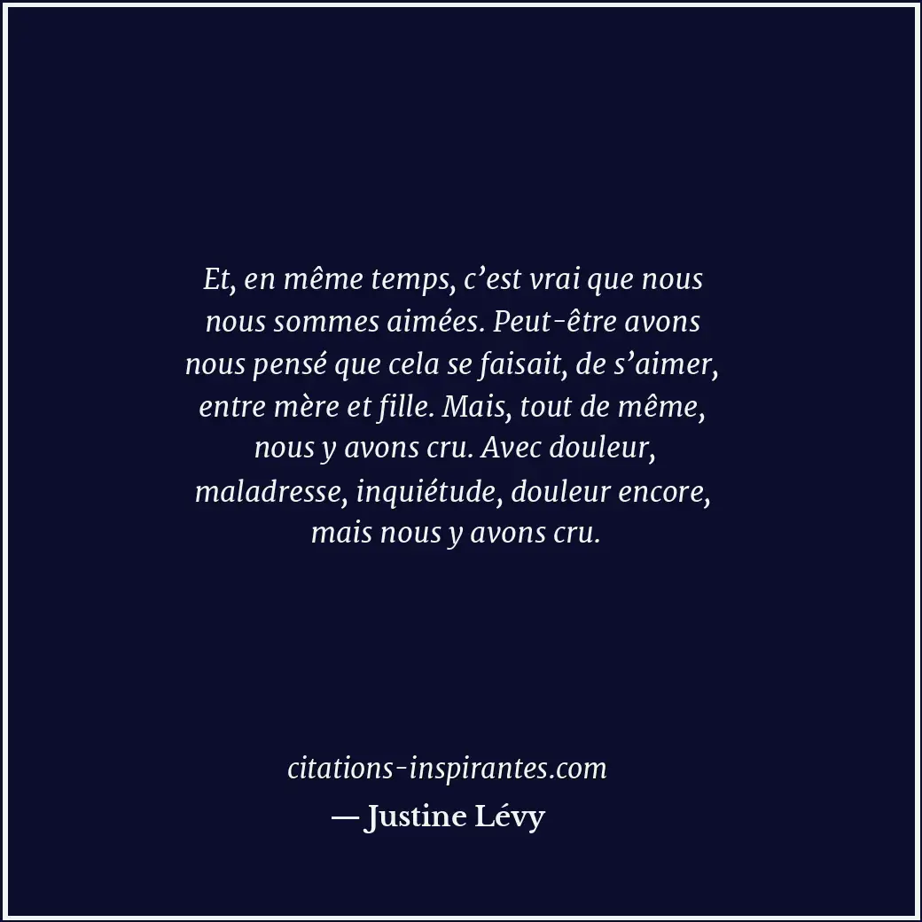 Citation de Justine Lévy