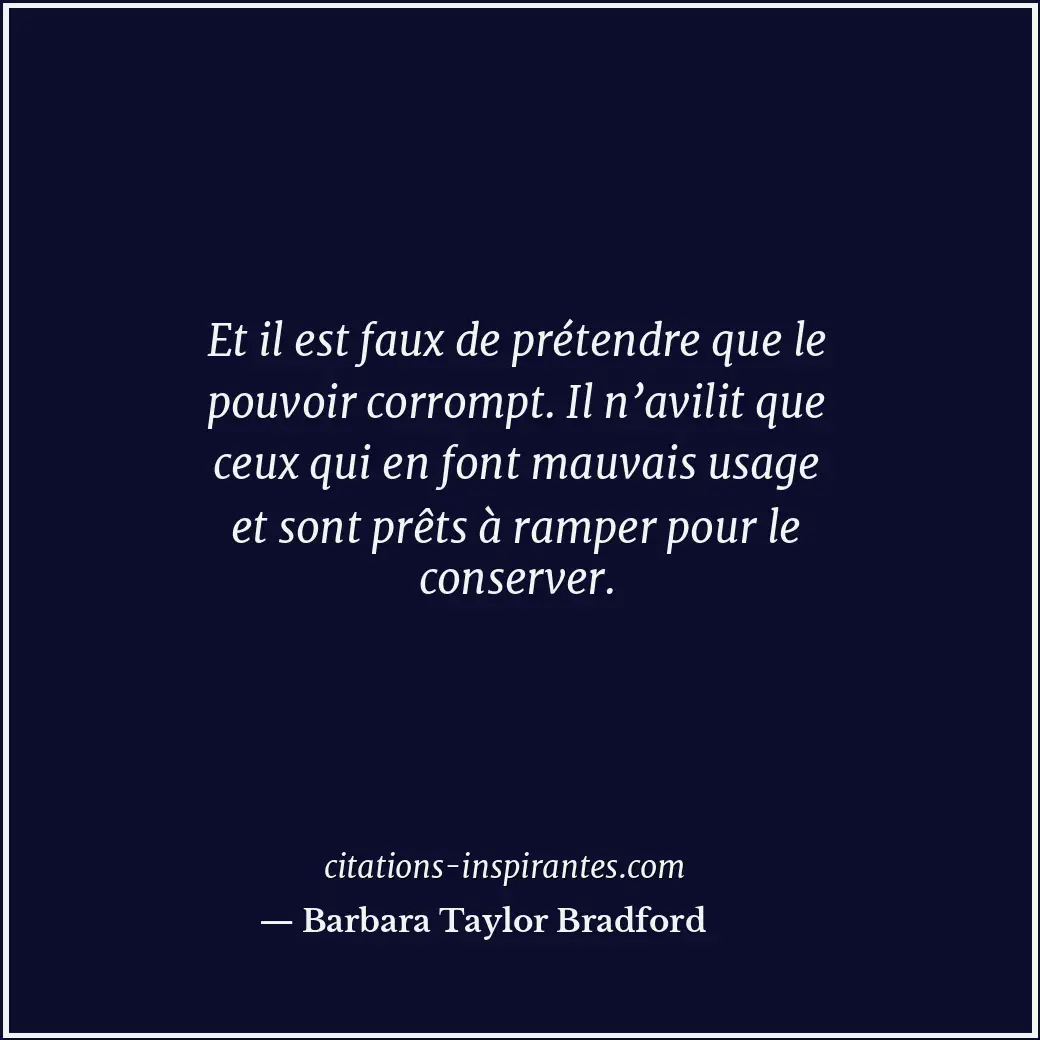 Citation de Barbara Taylor Bradford