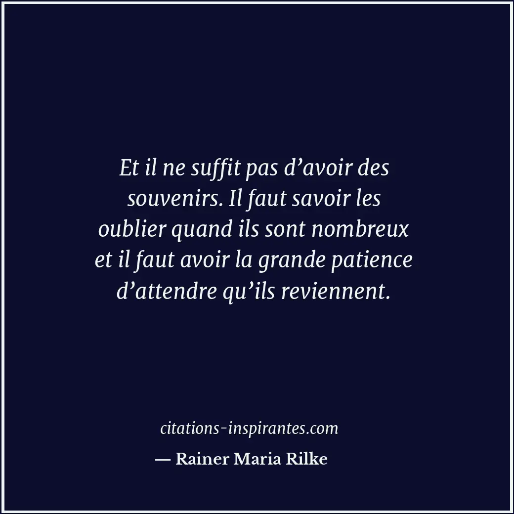 Citation de Rainer Maria Rilke