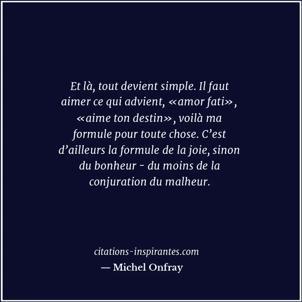 Citation de Michel Onfray