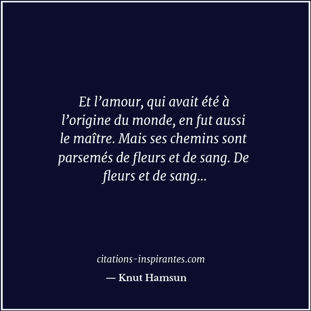 Citation de Knut Hamsun