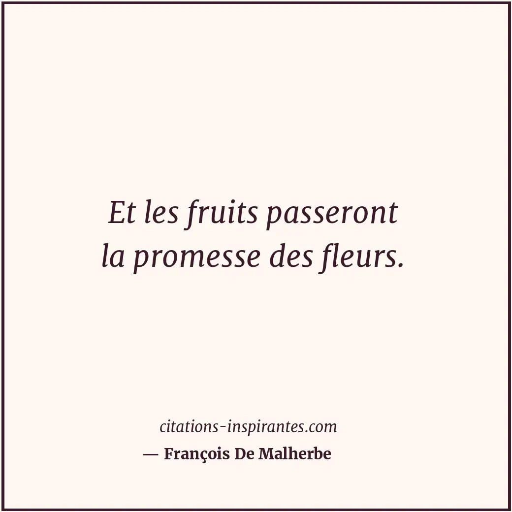 Citation de François De Malherbe
