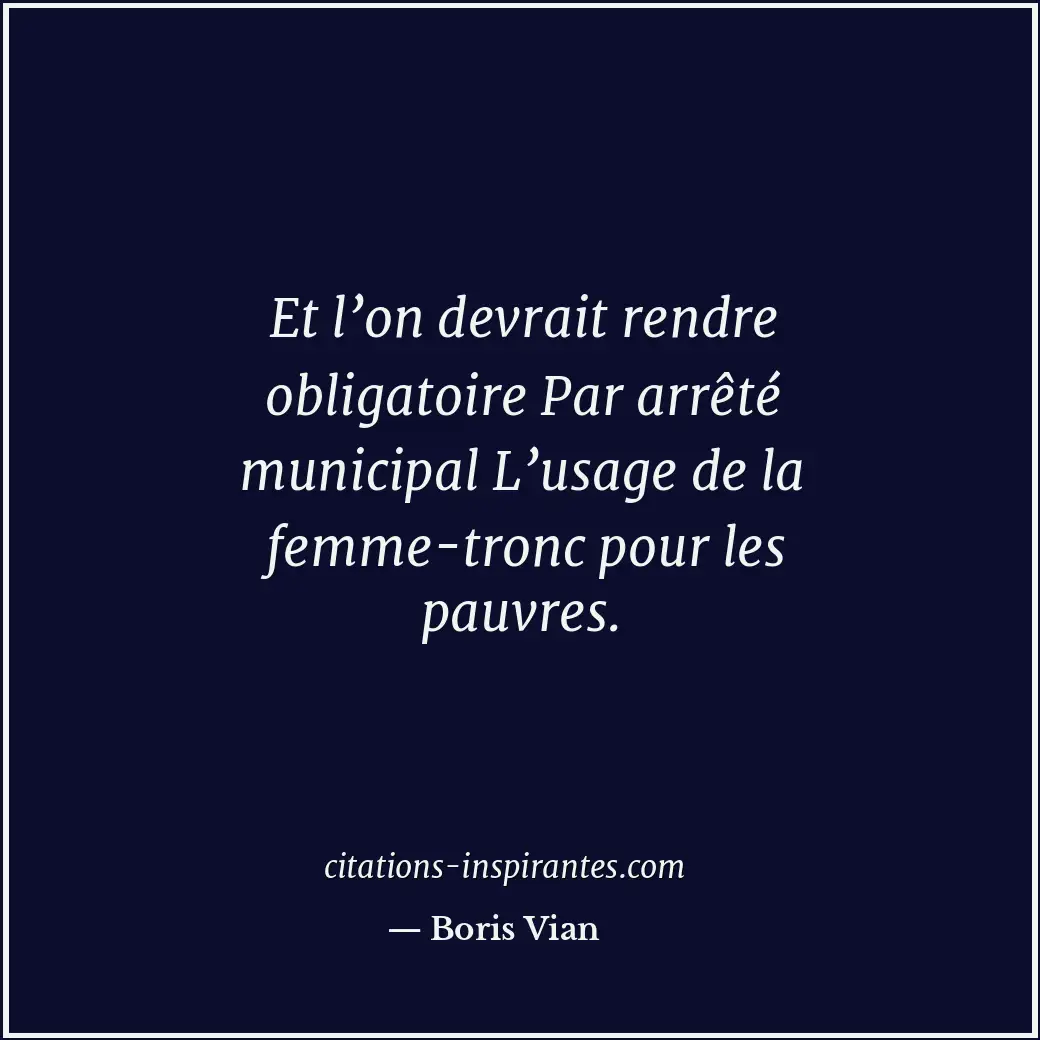Citation de Boris Vian