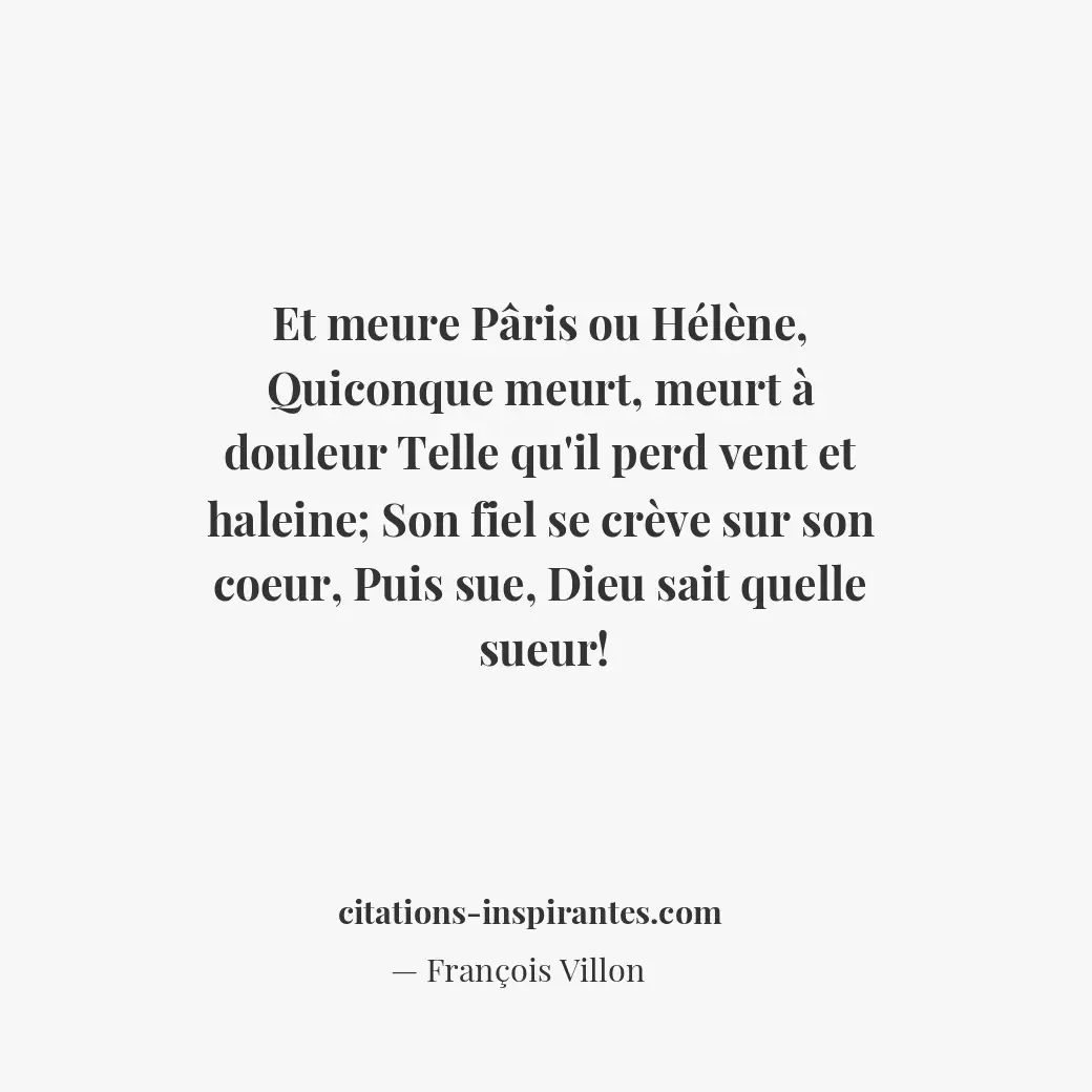 Citation de François Villon