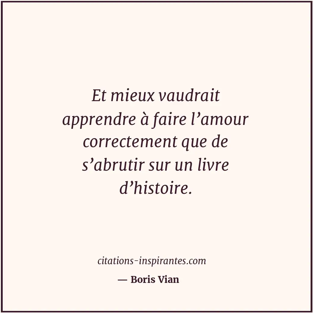 Citation de Boris Vian