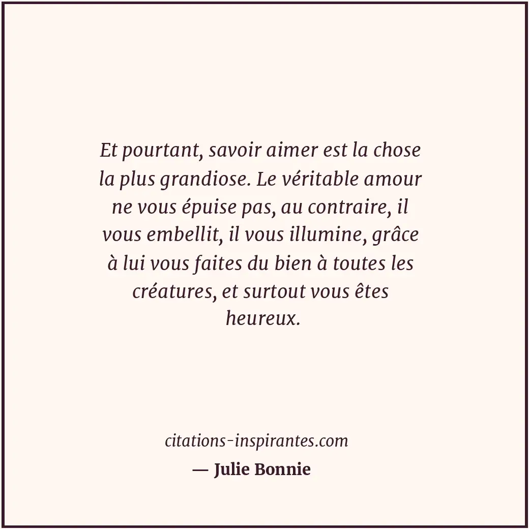 Citation de Julie Bonnie