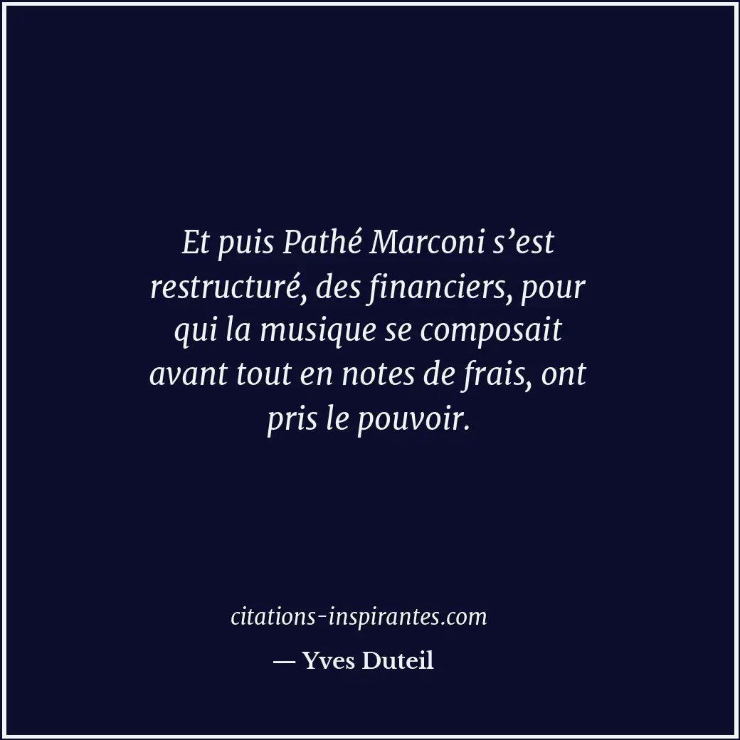 Citation de Yves Duteil
