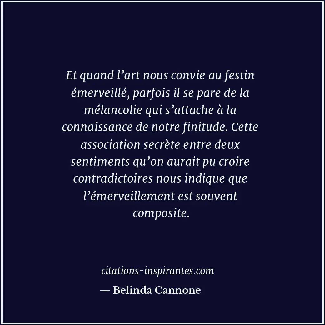 Citation de Belinda Cannone