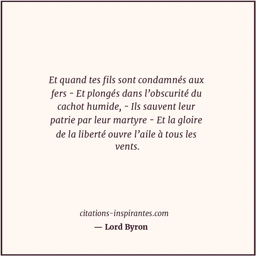 Citation de Lord Byron