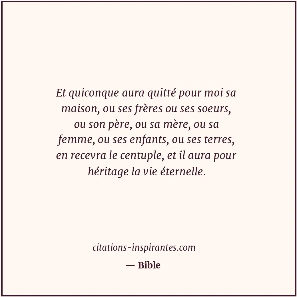 Citation de Bible