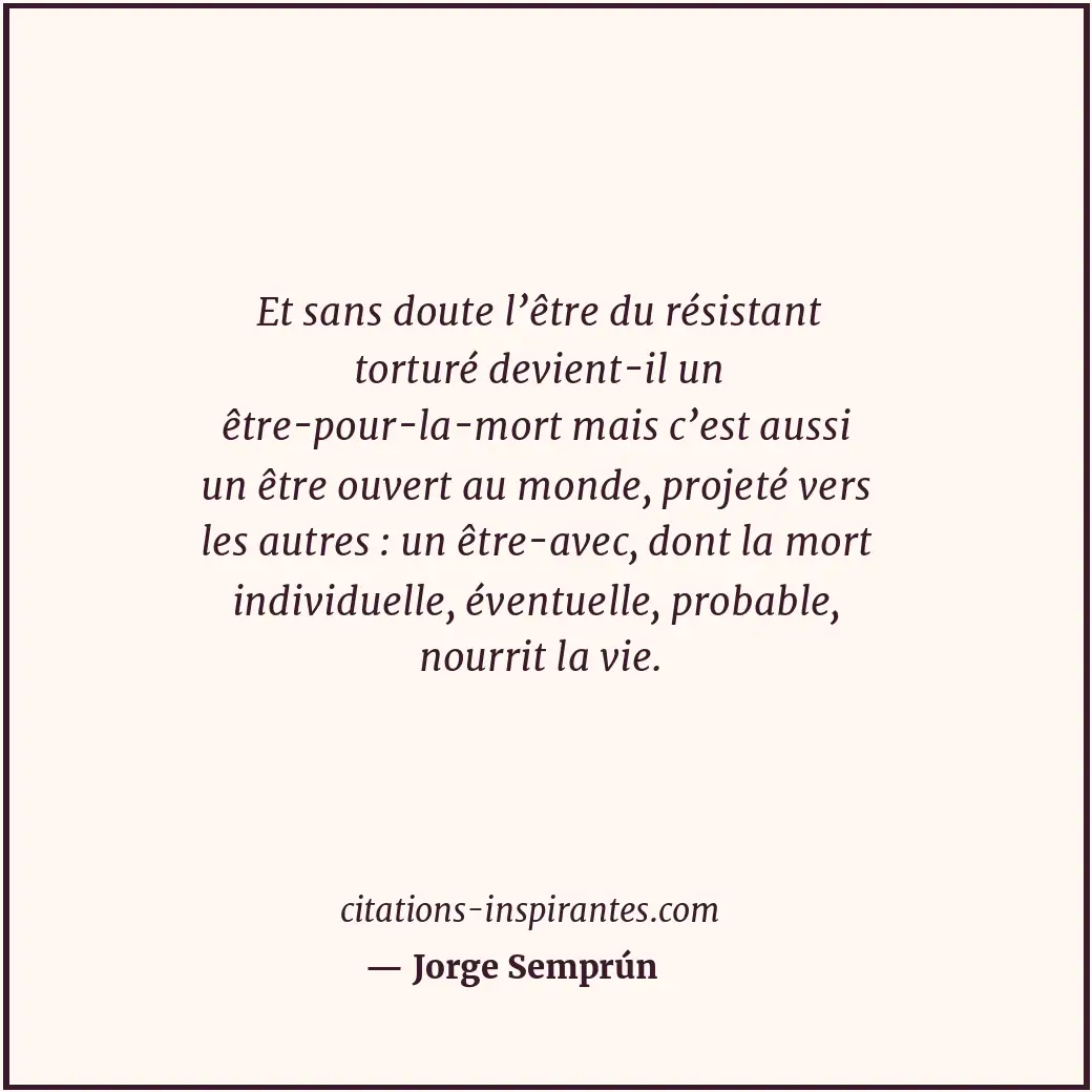 Citation de Jorge Semprún