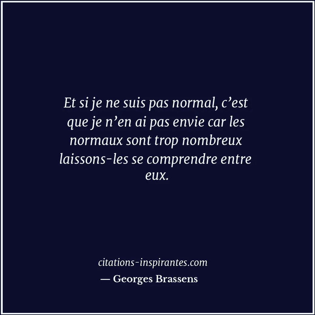 Citation de Georges Brassens