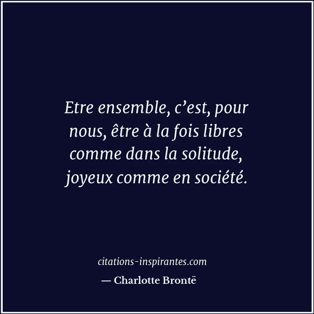 Citation de Charlotte Brontë