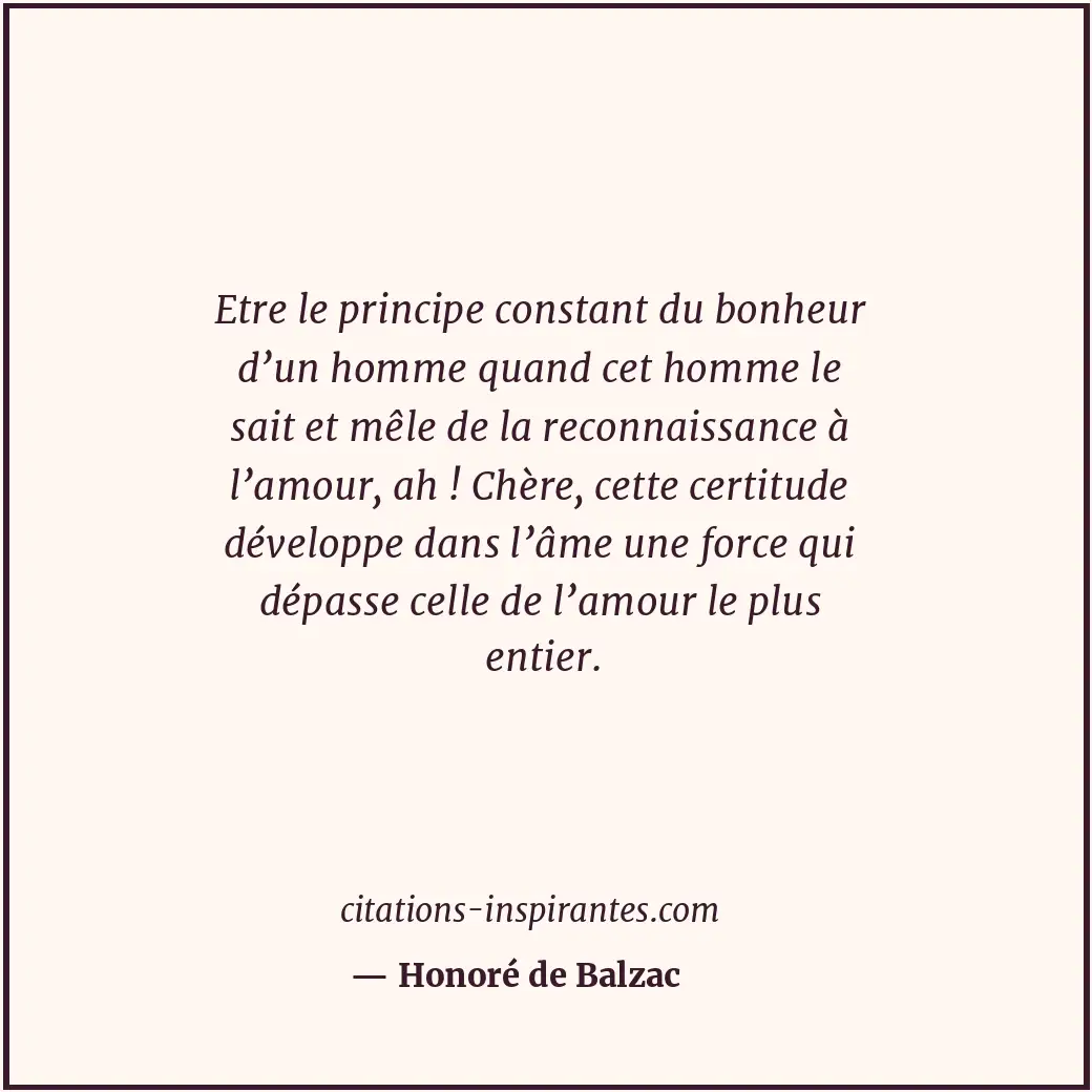Citation de Honoré de Balzac