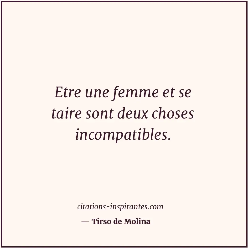 Citation de Tirso de Molina