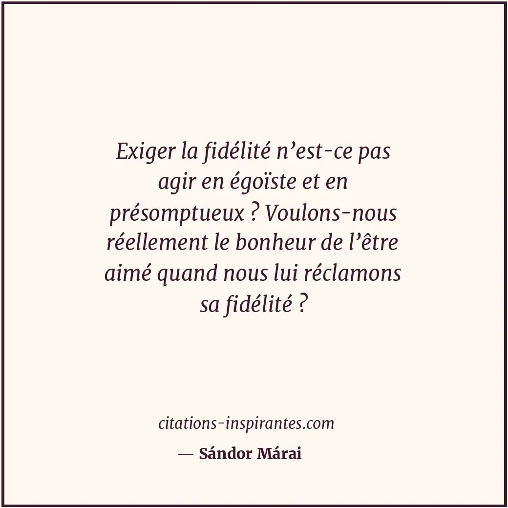 Citation de Sándor Márai
