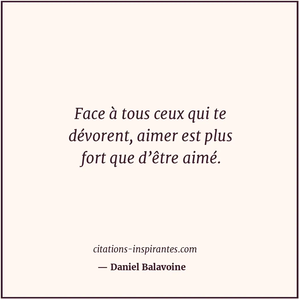 Citation de Daniel Balavoine