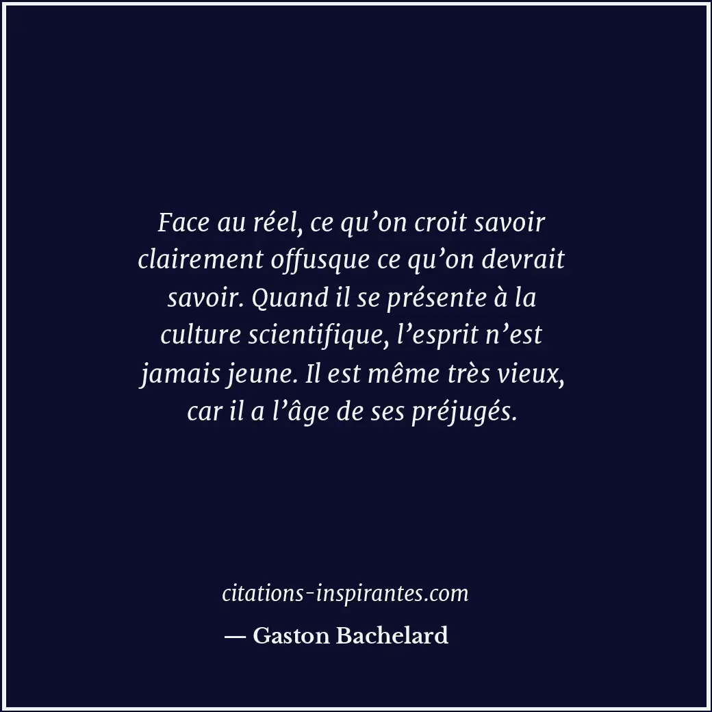 Citation de Gaston Bachelard
