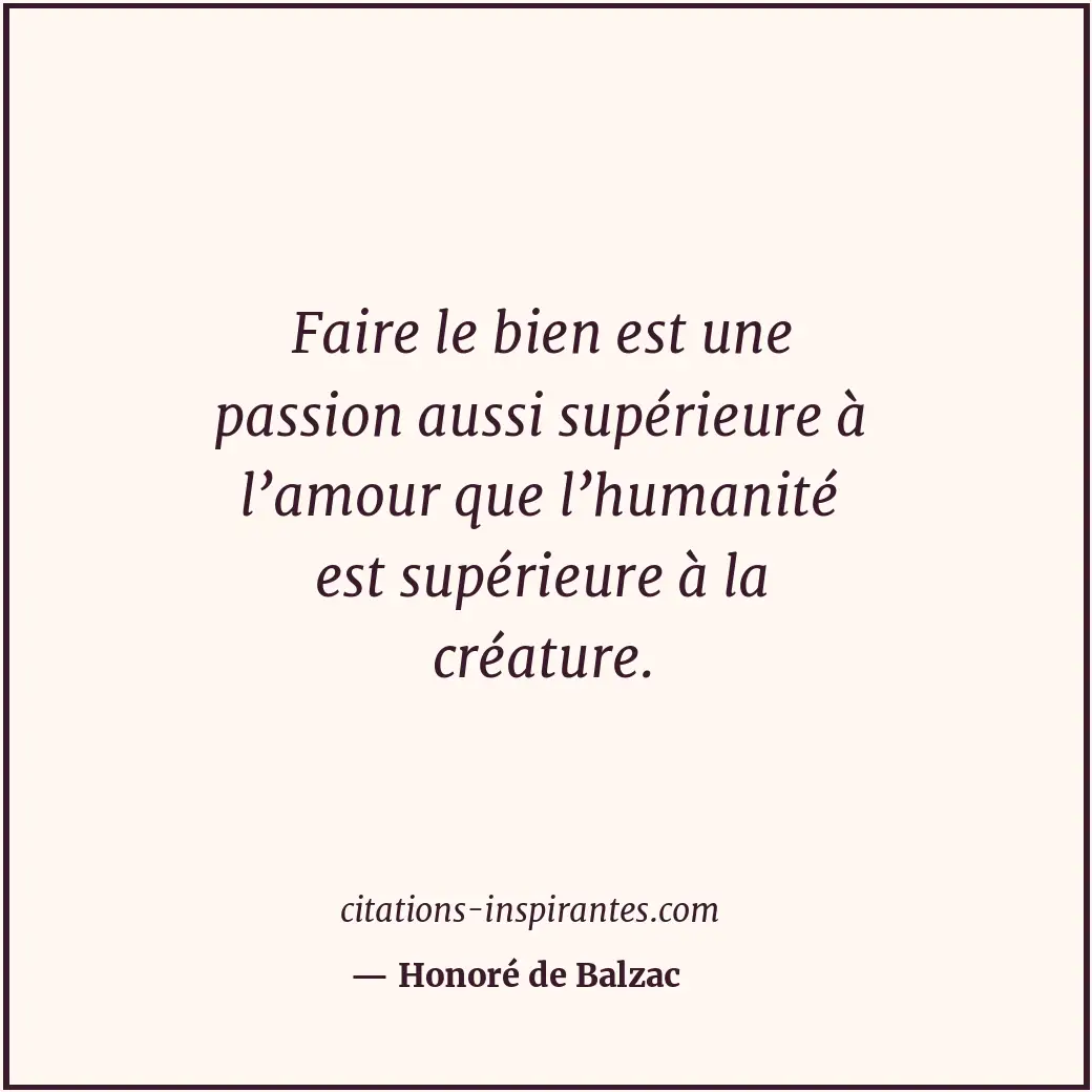 Citation de Honoré de Balzac