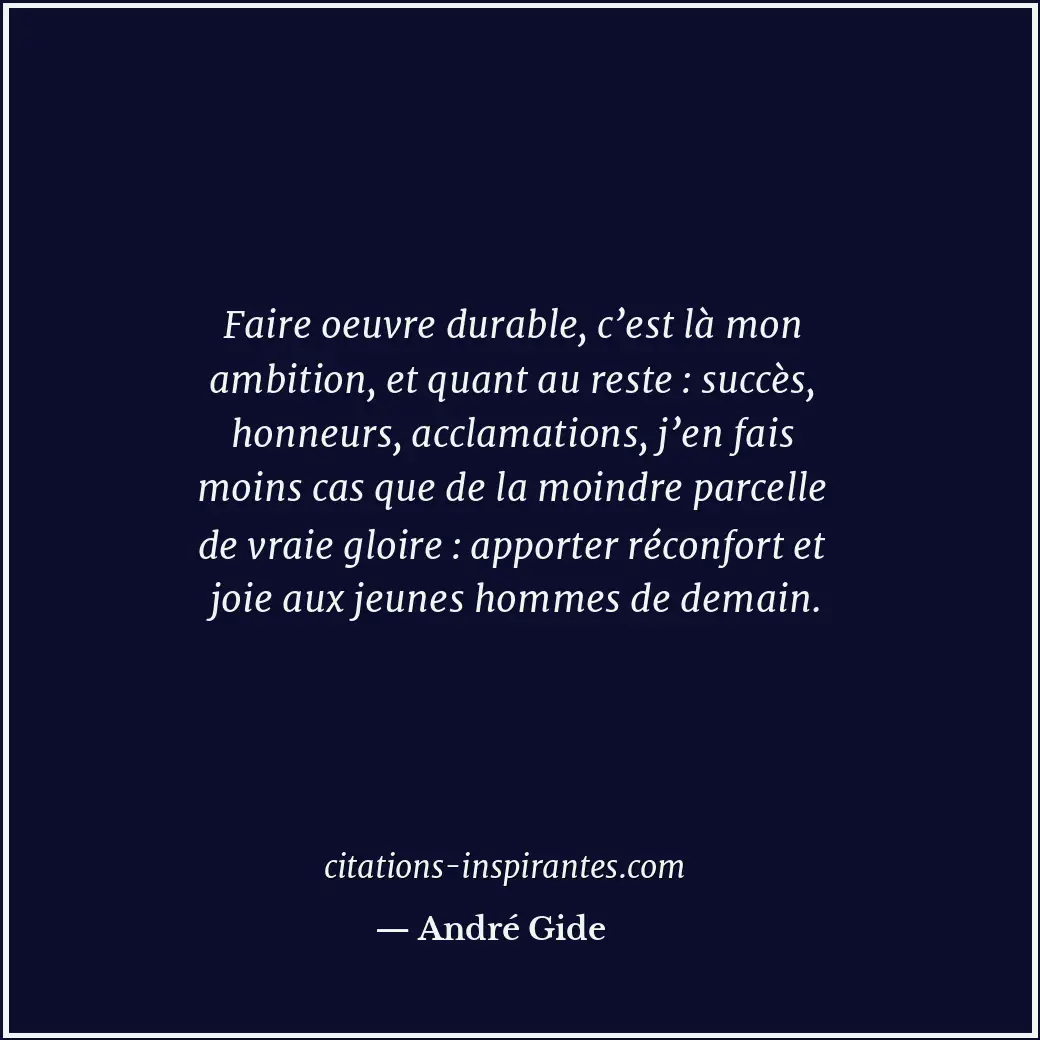 Citation de André Gide
