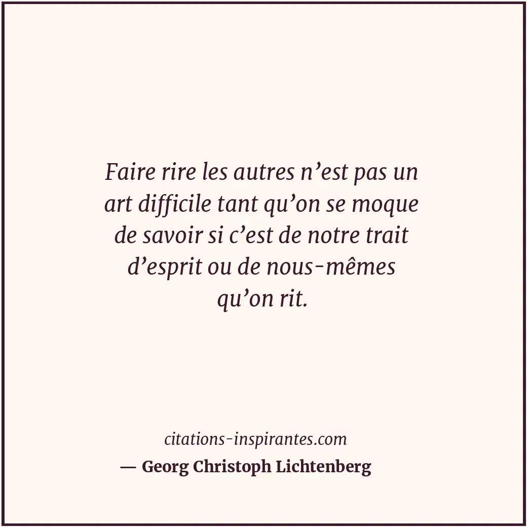 Citation de Georg Christoph Lichtenberg