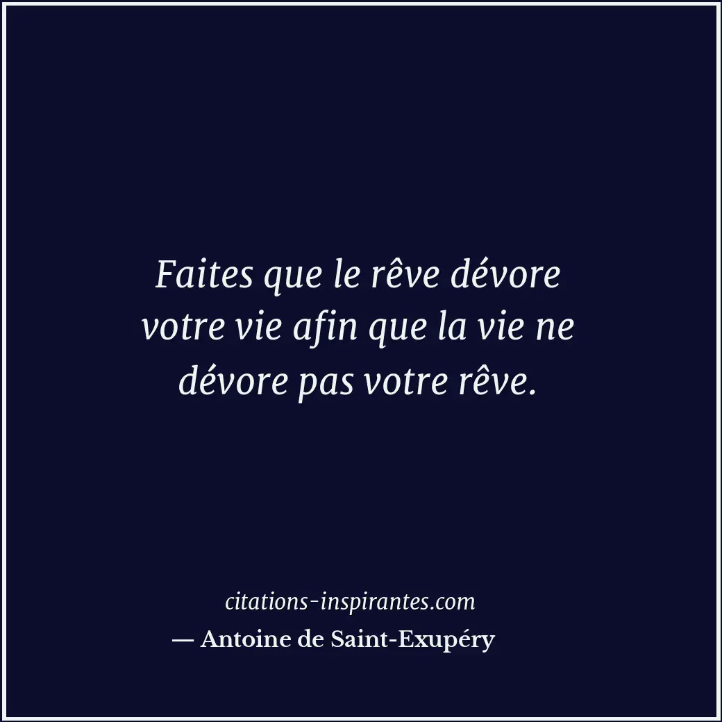 Citation de Antoine de Saint-Exupéry