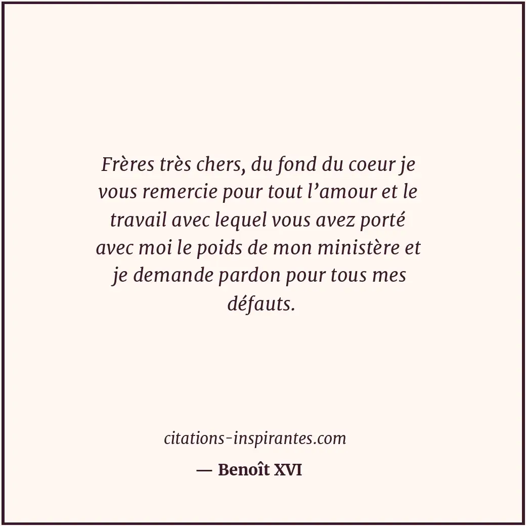 Citation de Benoît XVI