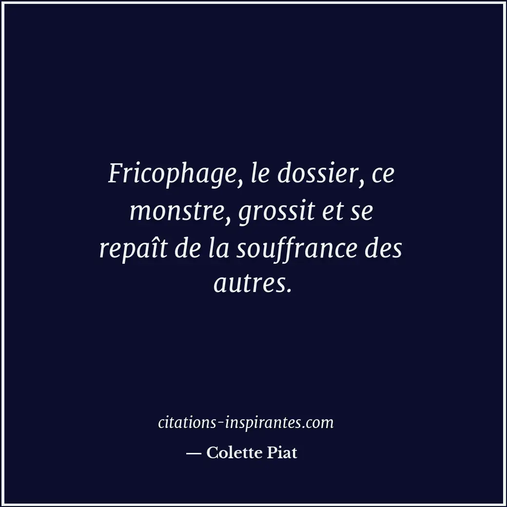Citation de Colette Piat
