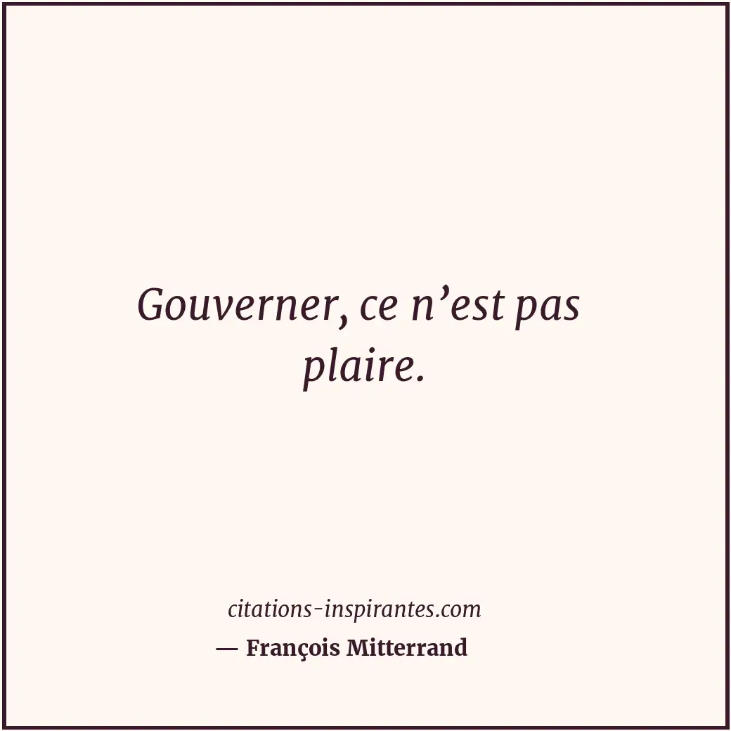Citation de François Mitterrand