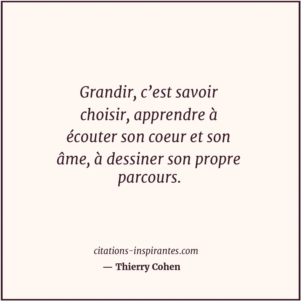 Citation de Thierry Cohen