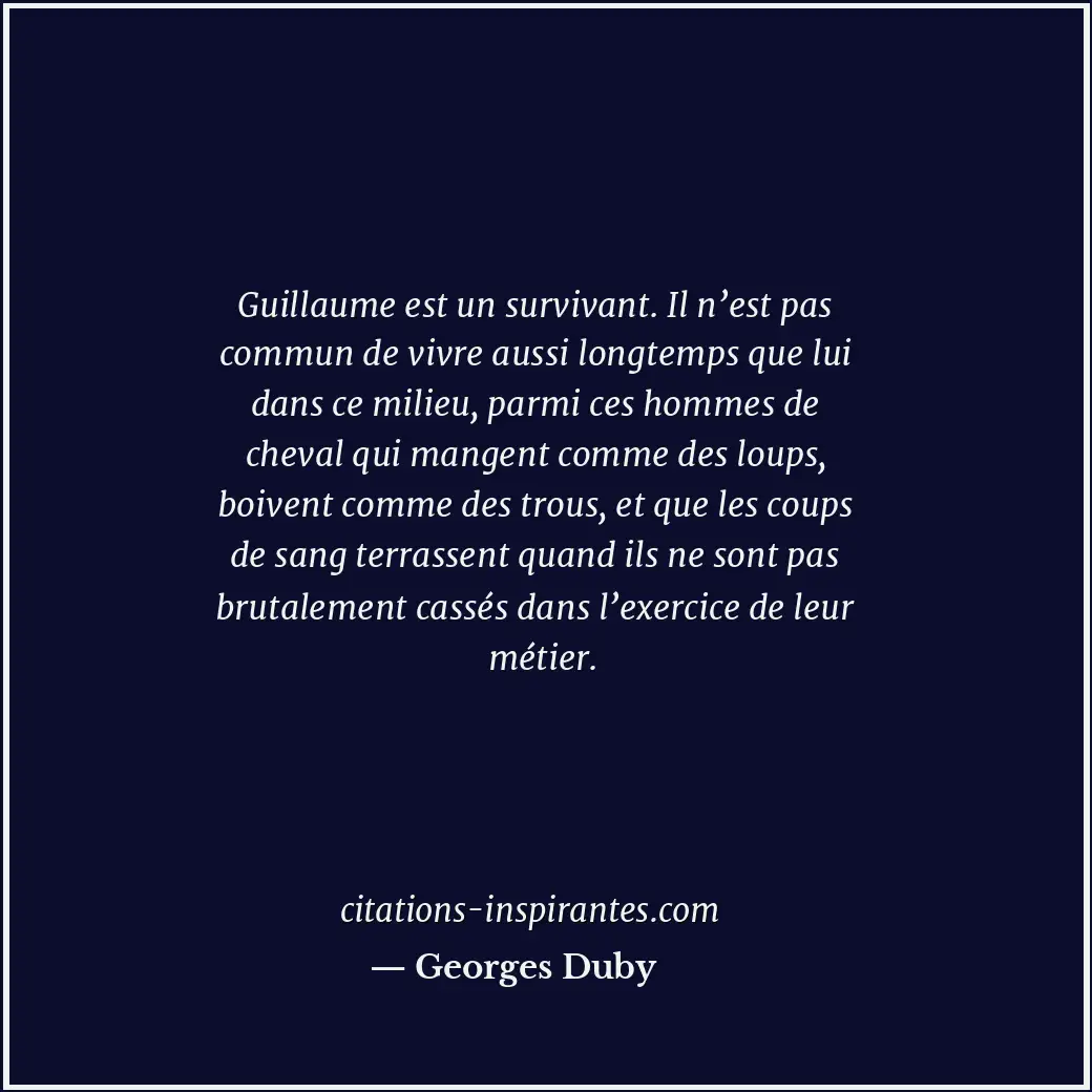 Citation de Georges Duby