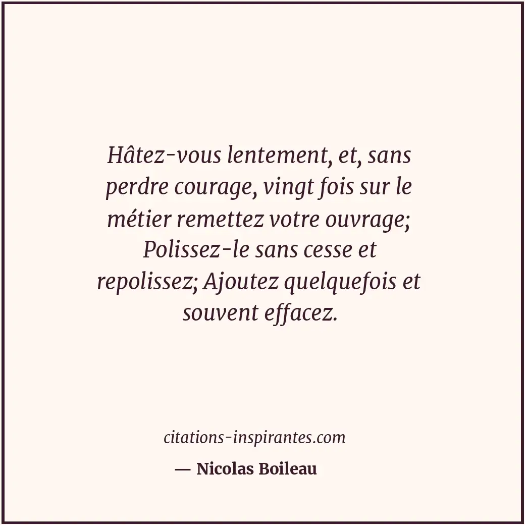 Citation de Nicolas Boileau