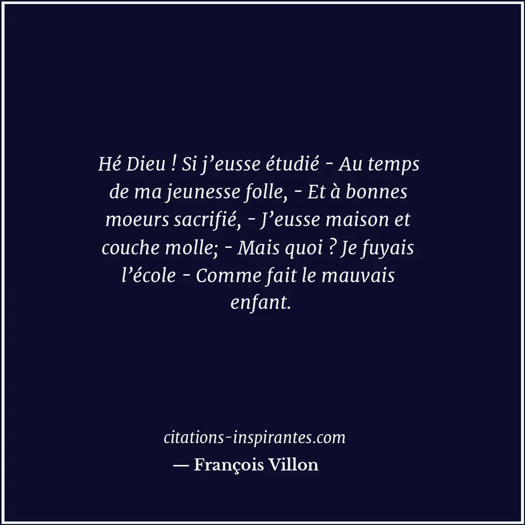 Citation de François Villon