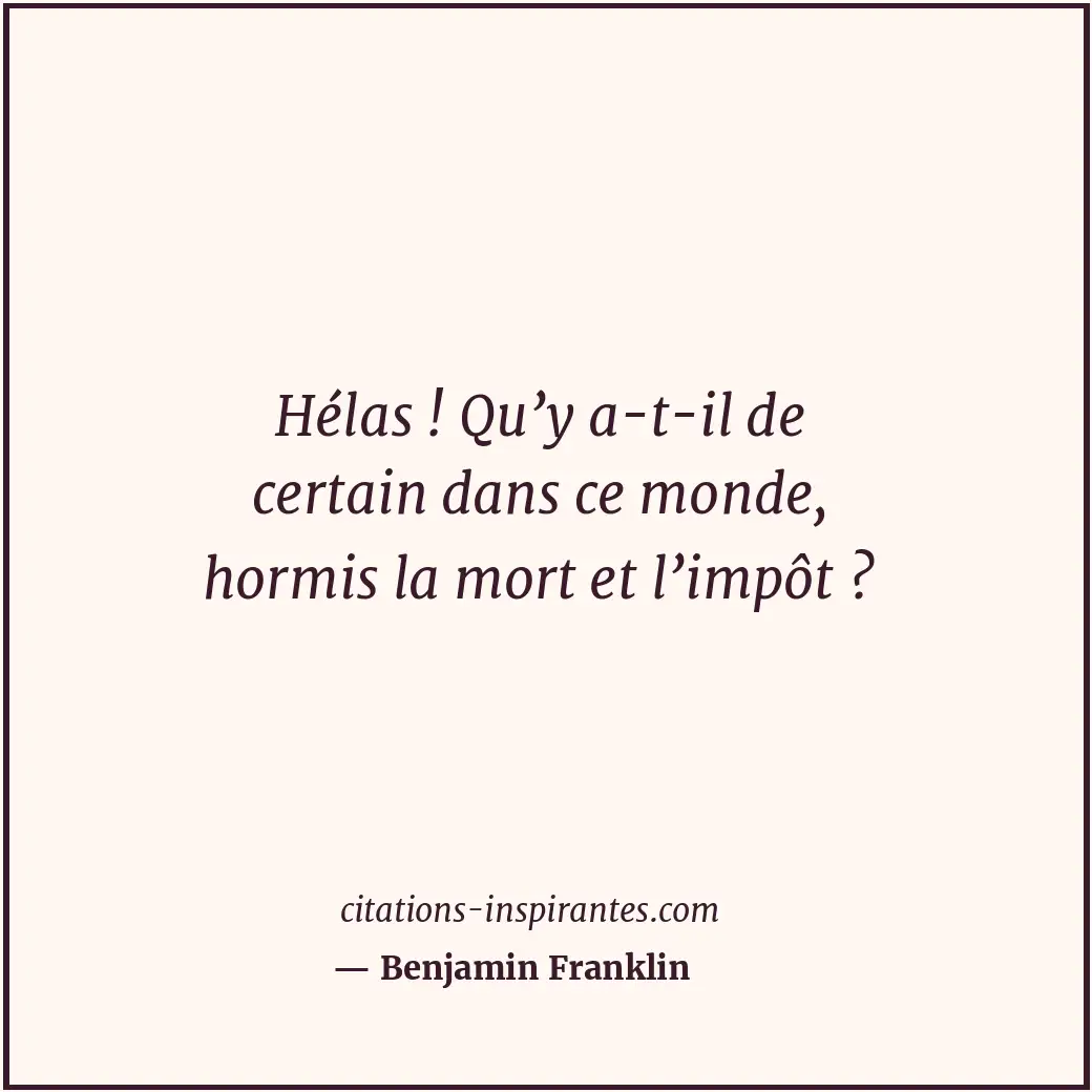 Citation de Benjamin Franklin