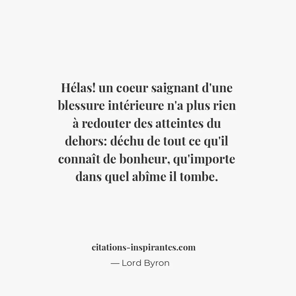 Citation de Lord Byron