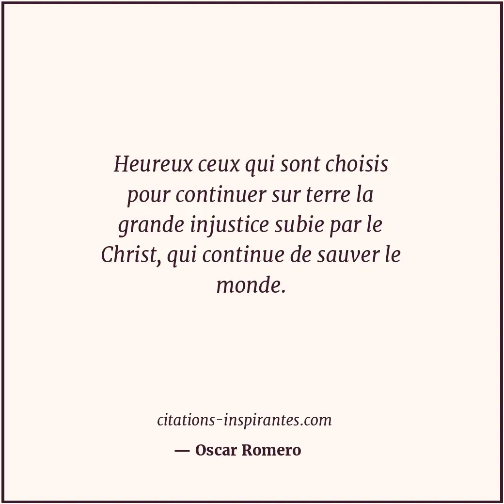 Citation de Oscar Romero