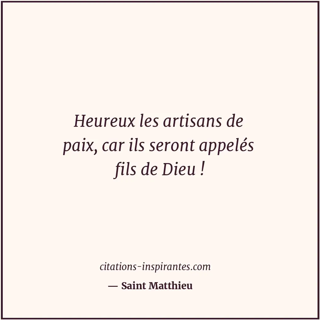 Citation de Saint Matthieu
