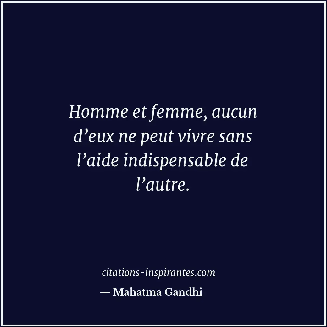 Citation de Mahatma Gandhi