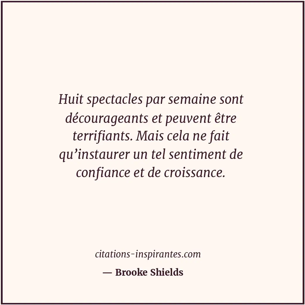 Citation de Brooke Shields