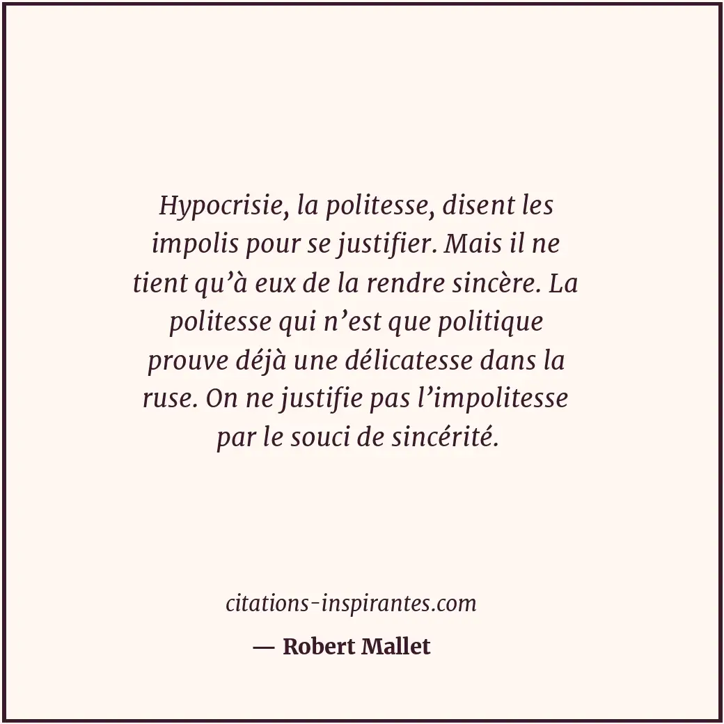 Citation de Robert Mallet