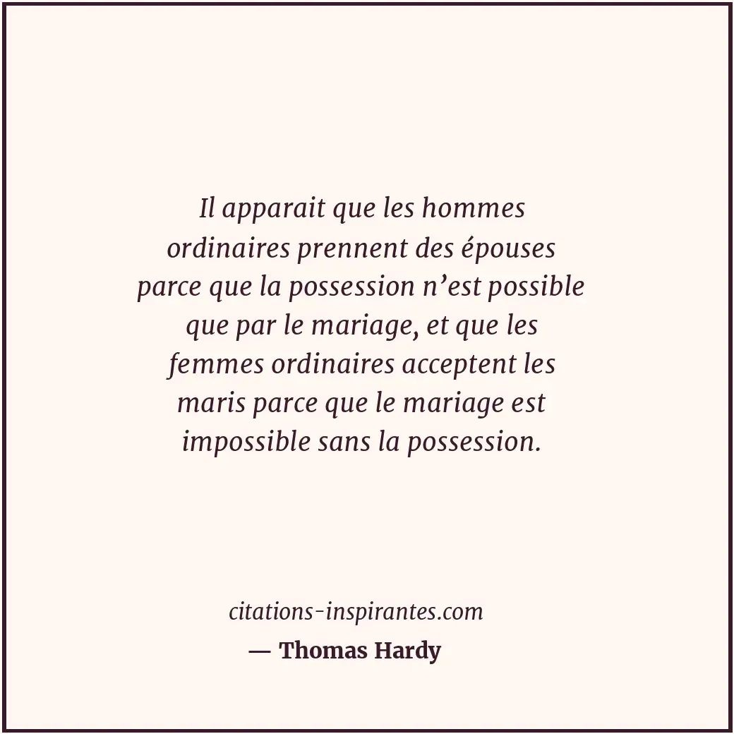 Citation de Thomas Hardy