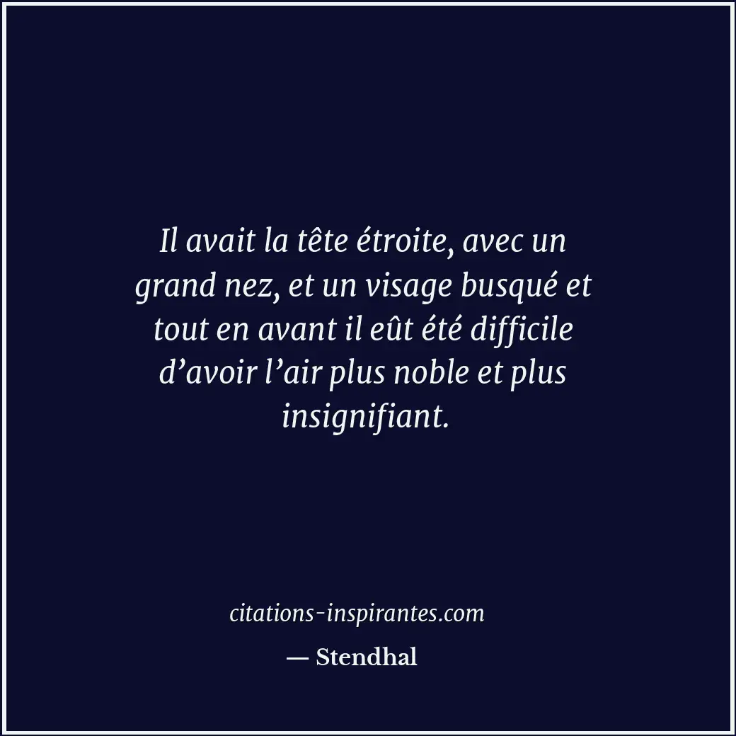Citation de Stendhal