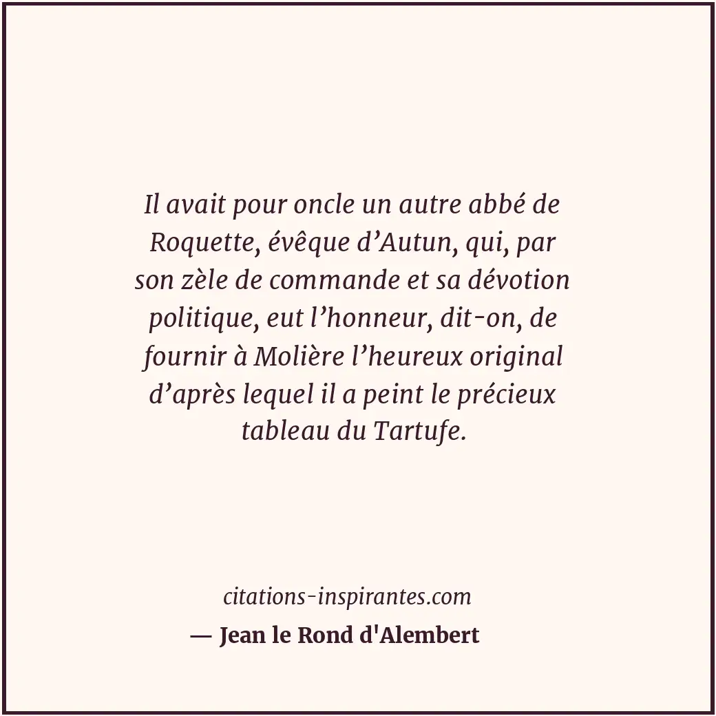 Citation de Jean le Rond d'Alembert