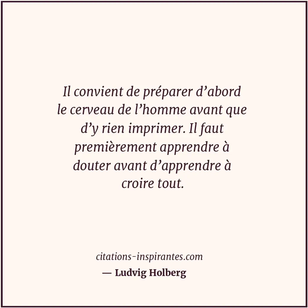 Citation de Ludvig Holberg