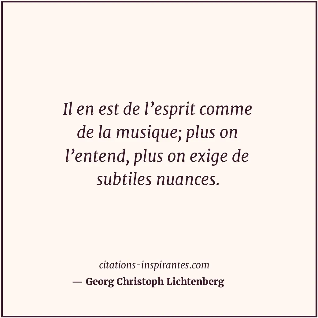 Citation de Georg Christoph Lichtenberg
