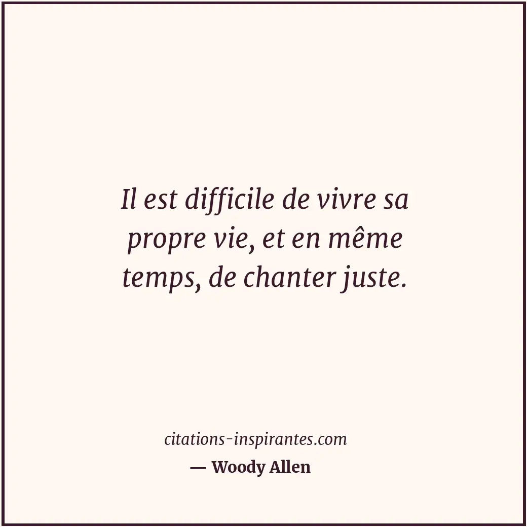 Citation de Woody Allen